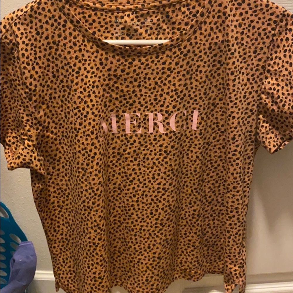 Merci Anthropologie Tee cheetah